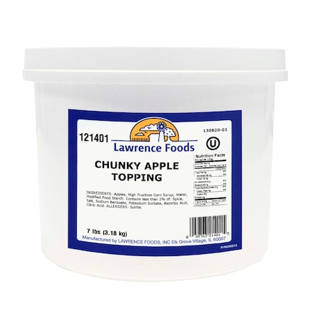 Lawrence Foods Lawrence Foods Chunky Apple Topping 7lbs Tub, PK4 121401
